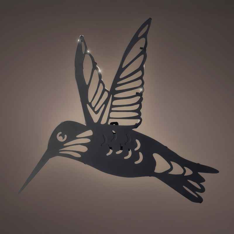 Solar Hummingbird Wall Light