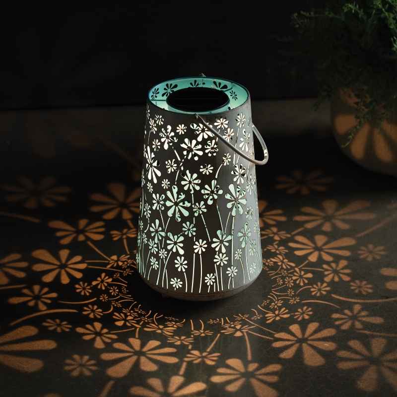 Pastel Flowers Shadow Solar Lantern
