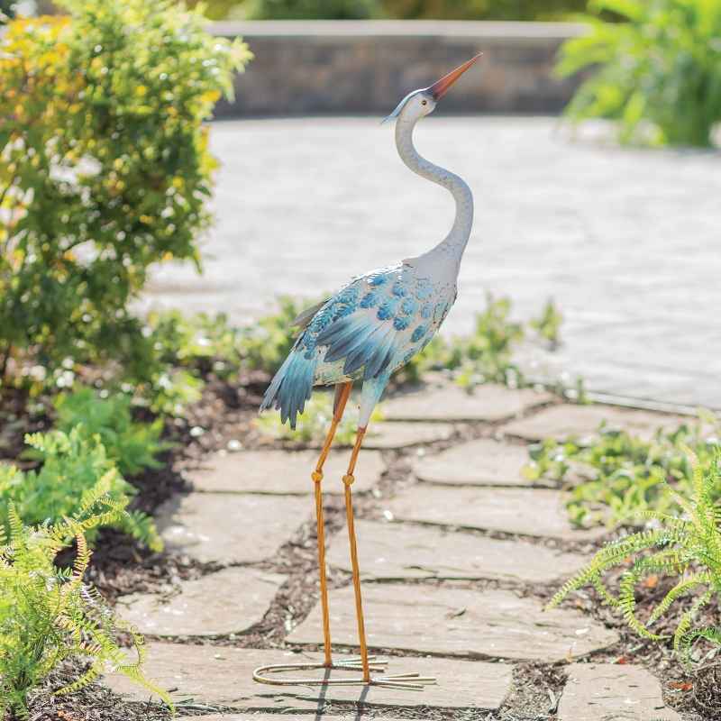 Metal Blue Crane Head Up, 37