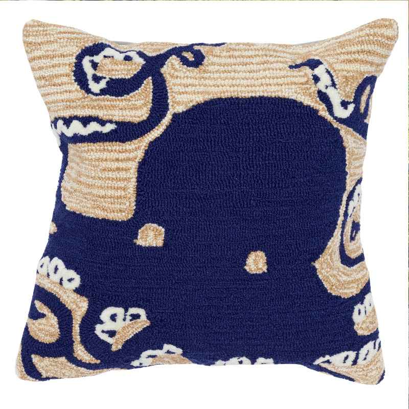 Octopus Navy Pillow, 18