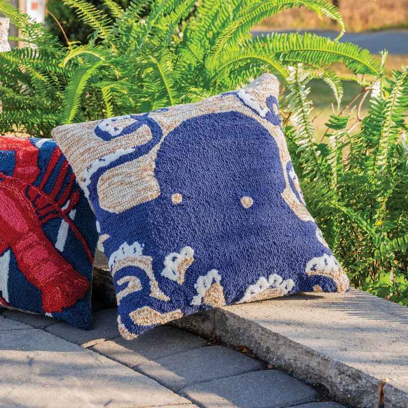 Octopus Navy Pillow, 18