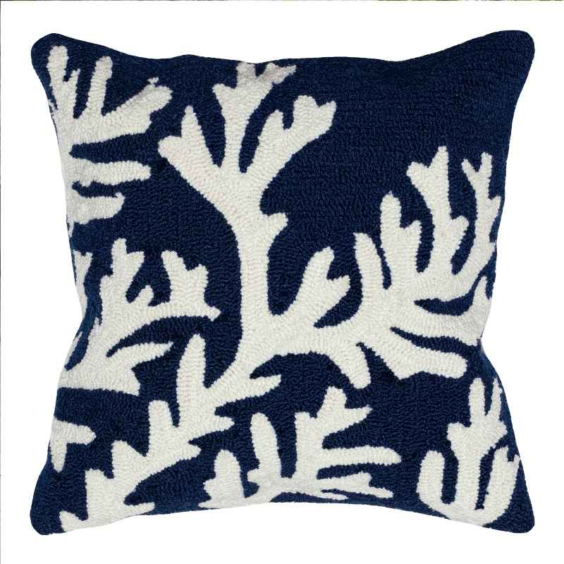 Coral Navy Pillow, 18