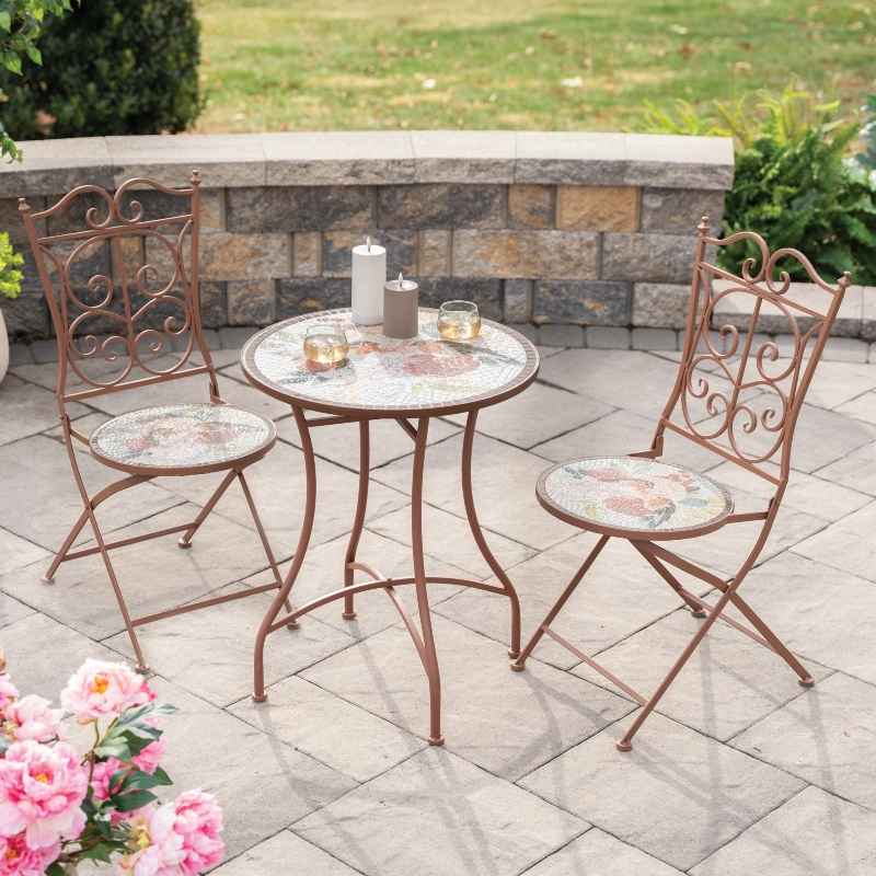 Aberdeen Stone Mosaic Bistro Set