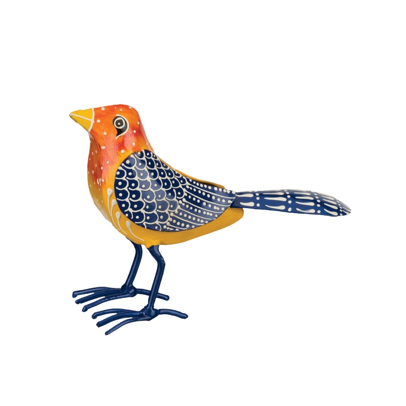 Henna Orange Bird Garden Decor
