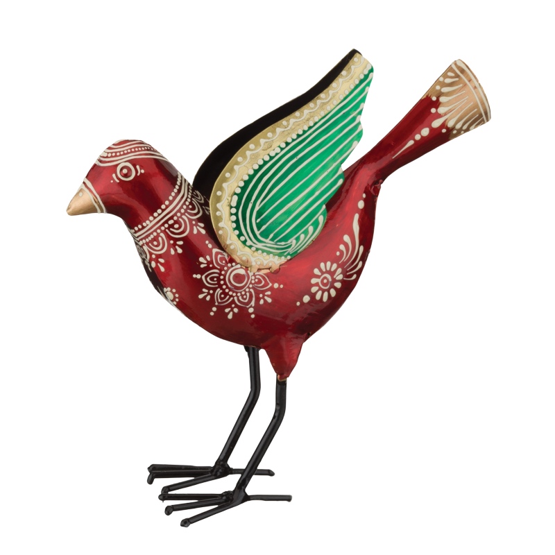 Henna Red Bird Garden Decor