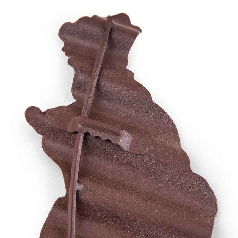 Distressed Finish USA Map/Flag Metal Wall Decor