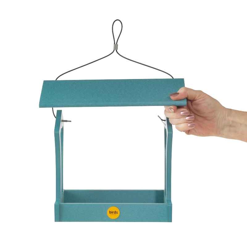 Lake Blue Recycled Poly Lumber Fly-Thru Feeder