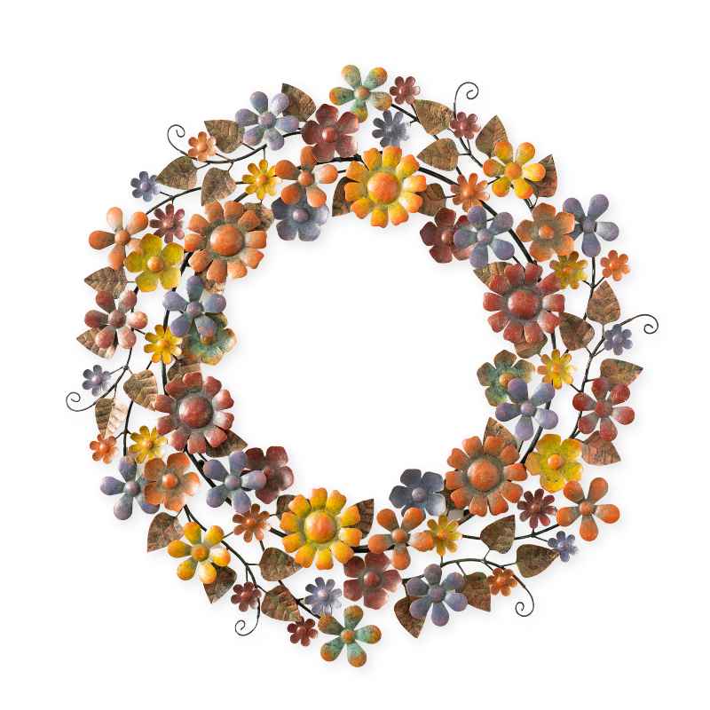 Recycled Metal Flower Wreath
