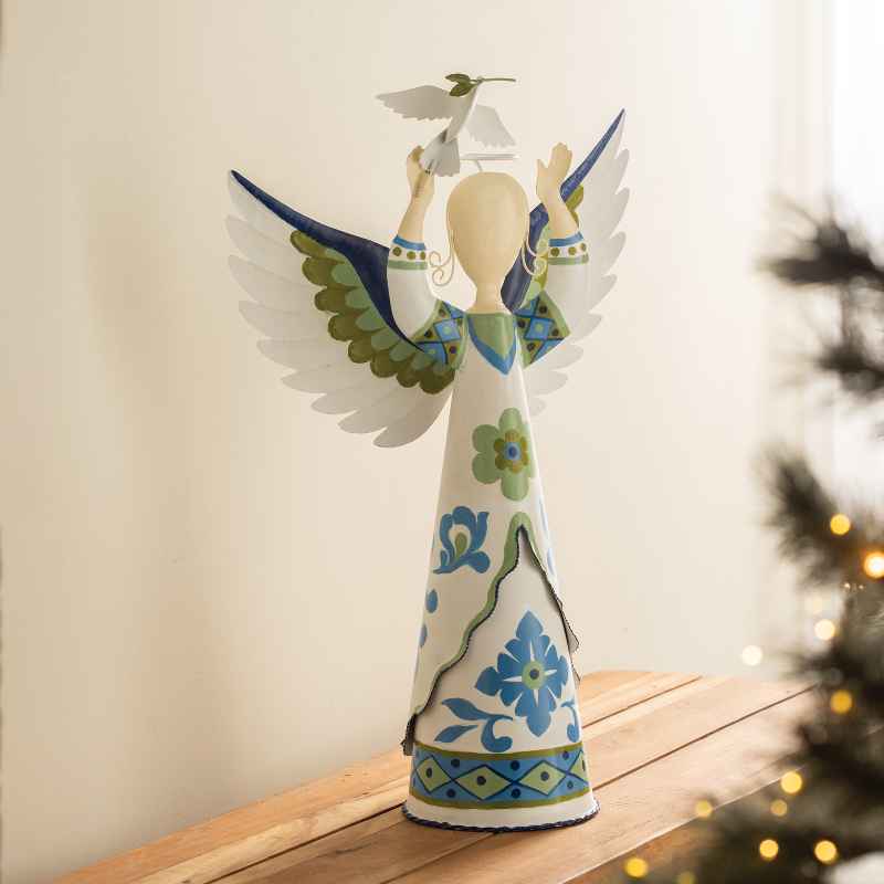 Handmade Blue Metal Angel of Peace