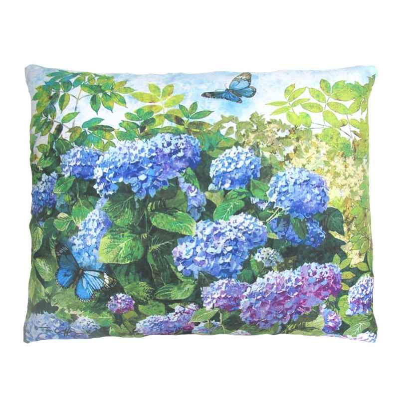 Indoor/Outdoor Hydrangea with Butterfly Pillow, 19