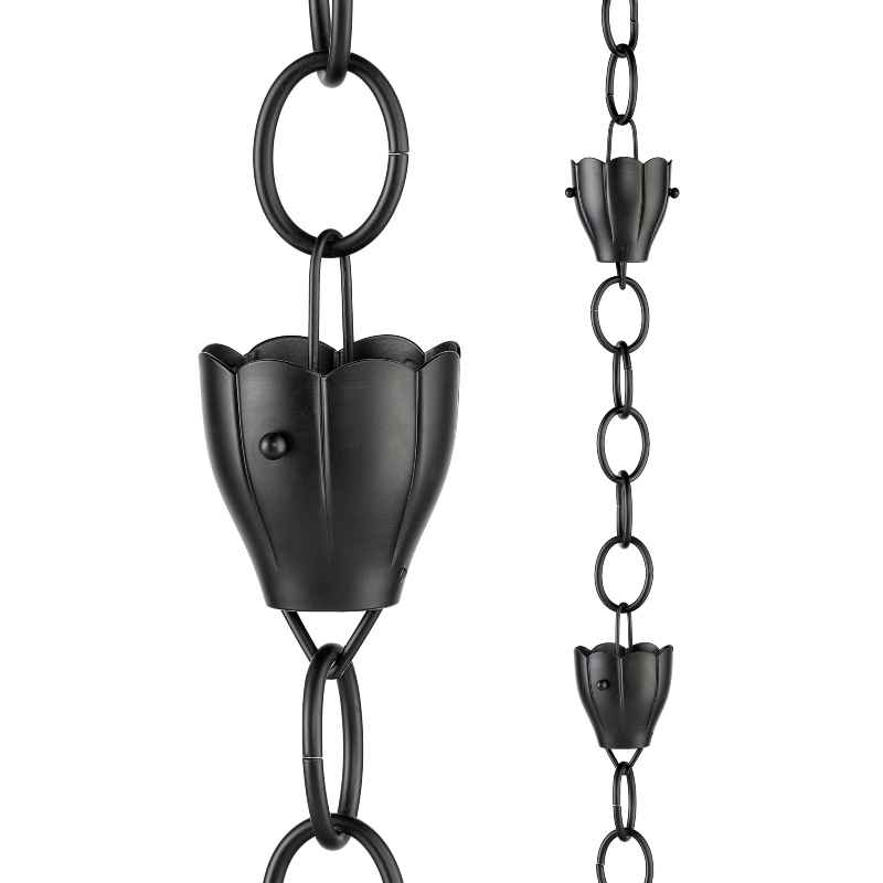 Aluminum Crocus Flower Rain Chain