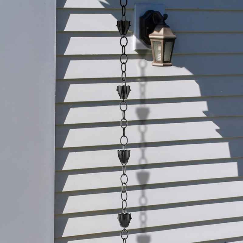 Aluminum Crocus Flower Rain Chain