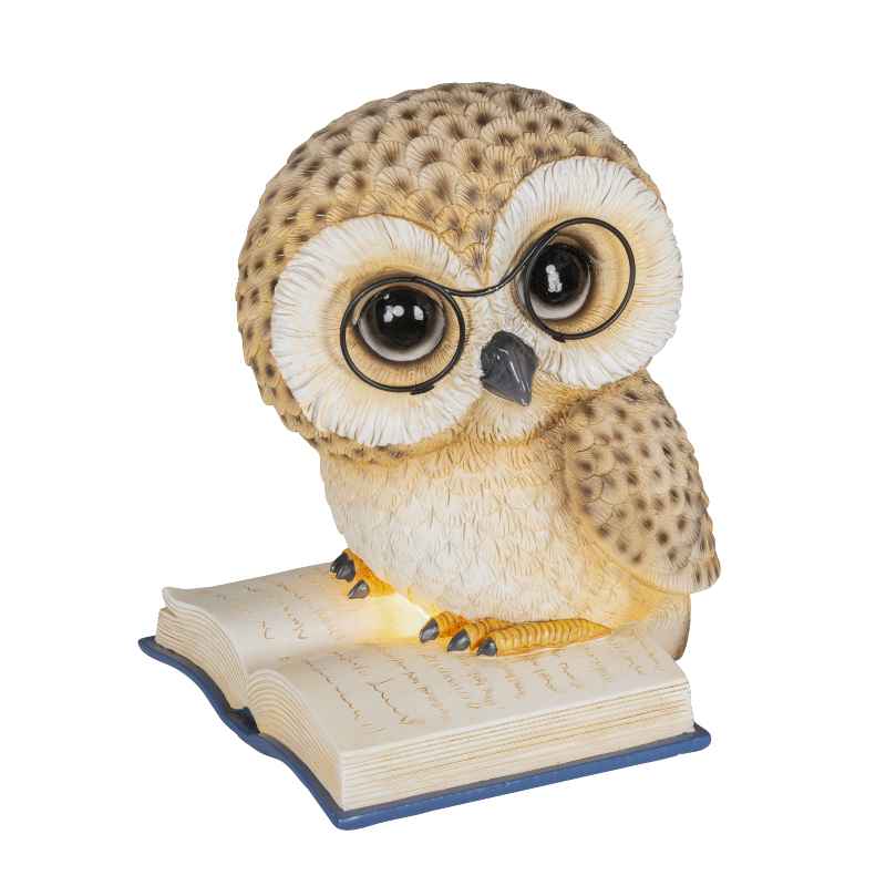 LED Reading Owl Decor