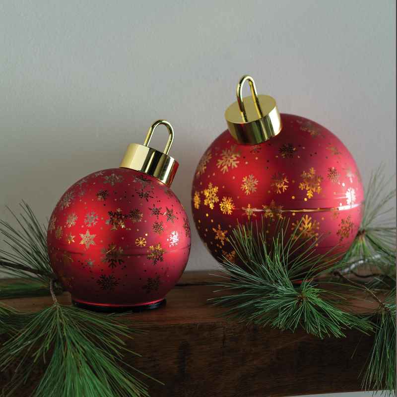 Red Micro LED Rotating Ornament