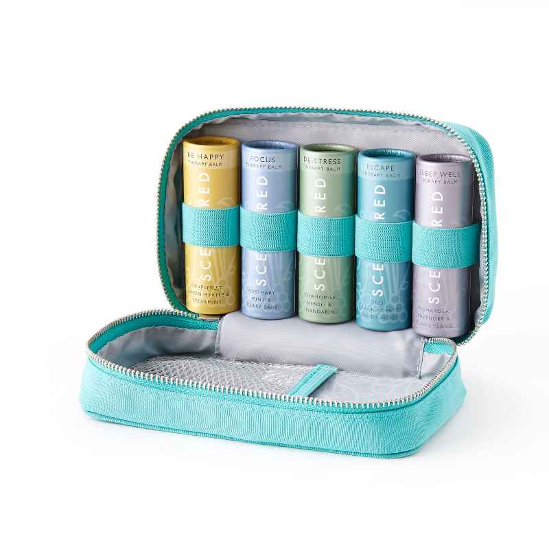 Ultimate Aromatherapy Balm Collection with Reuseable Zipper Pouch