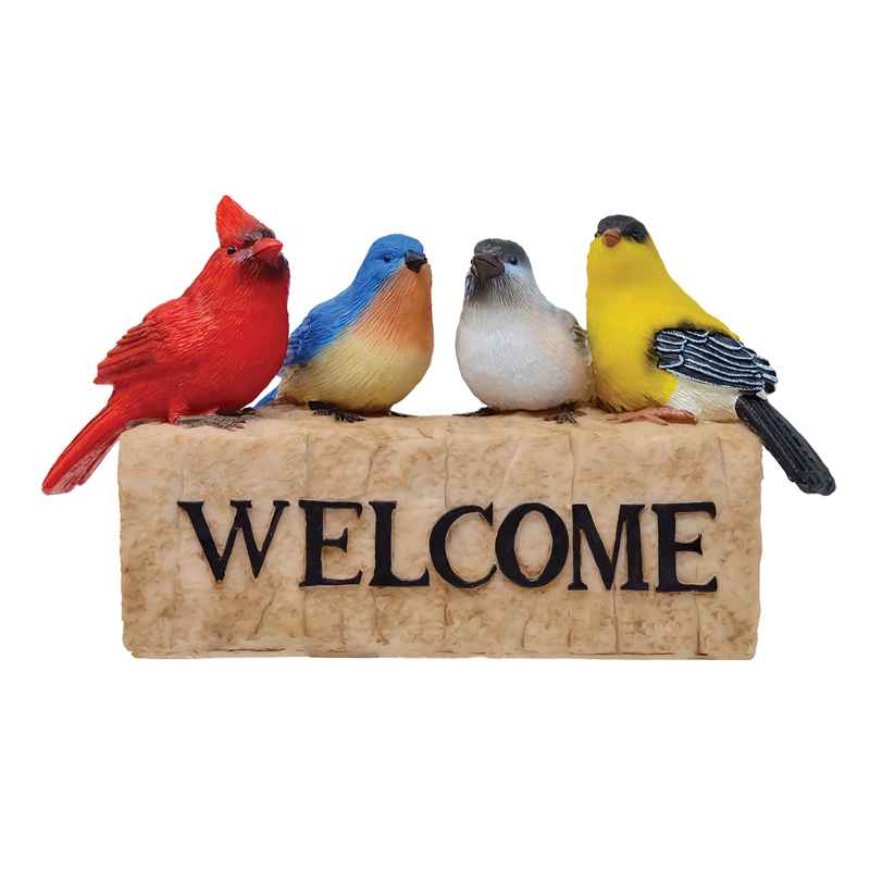 Backyard Birds Welcome Statue