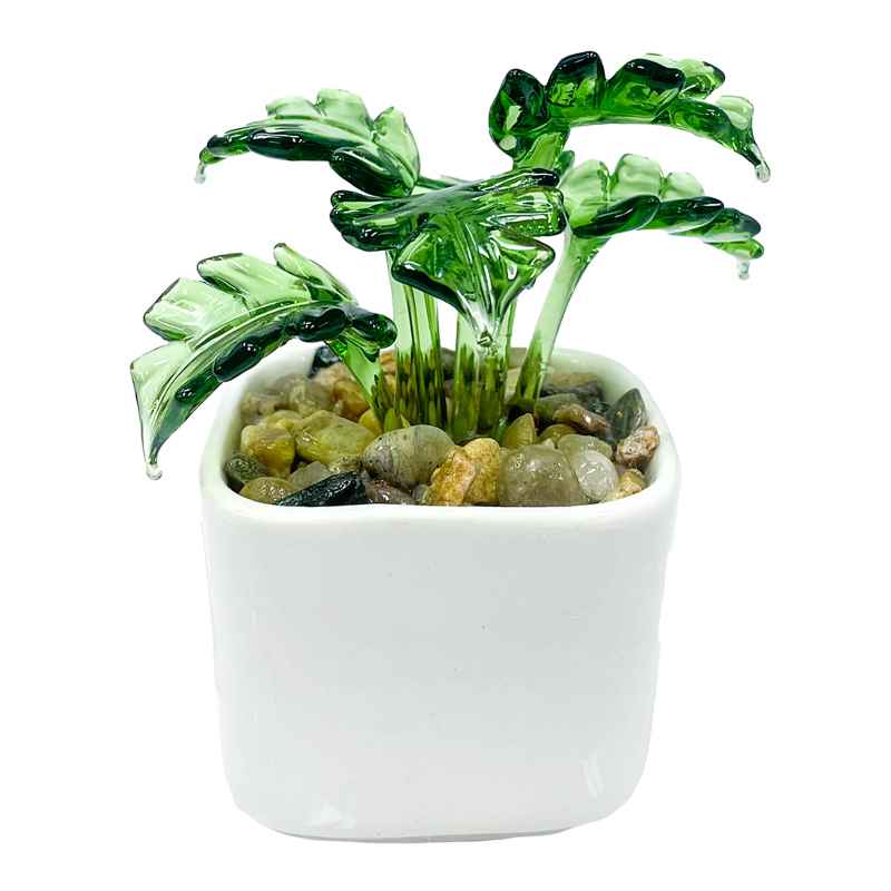 Milano Art Glass Monstera Plant