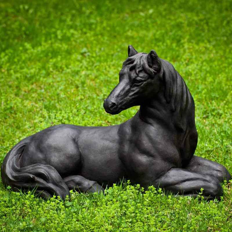 Black Friesian Horse Statue