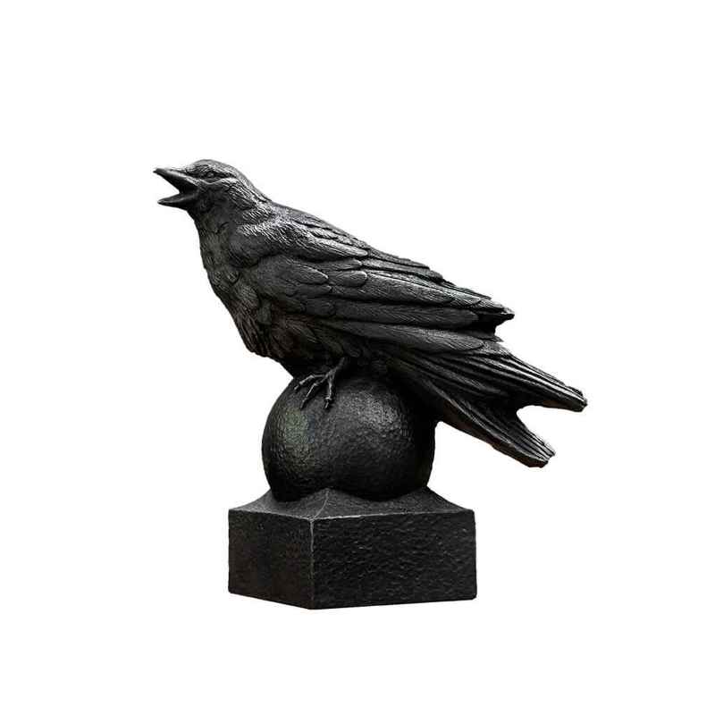 Corvus Raven Cast Stone Statue
