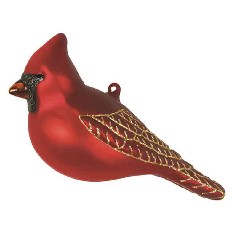 Handblown Glass Northern Cardinal Ornament
