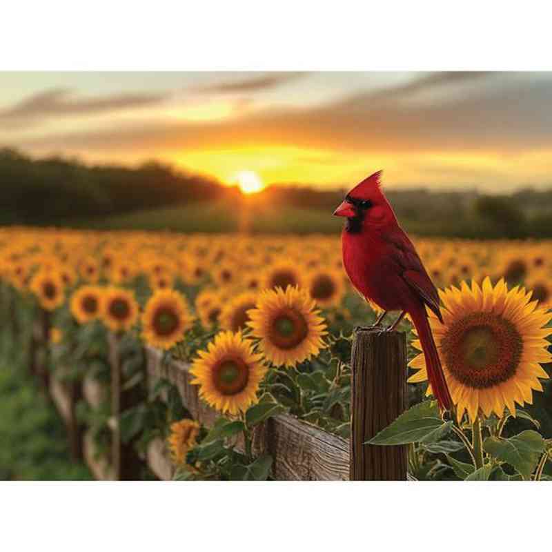 Cardinal Sunset 1000 Piece Puzzle