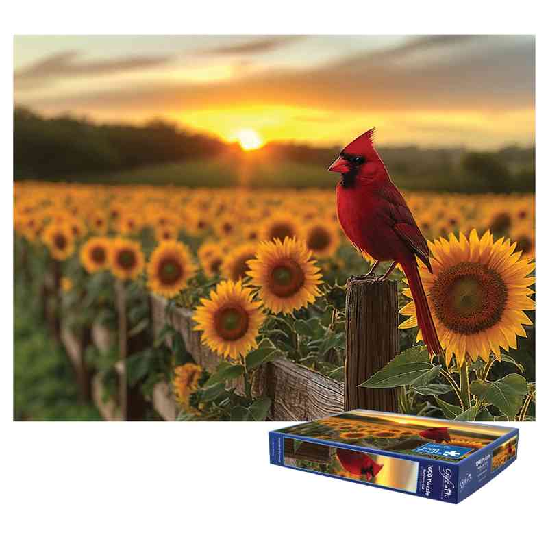 Cardinal Sunset 1000 Piece Puzzle