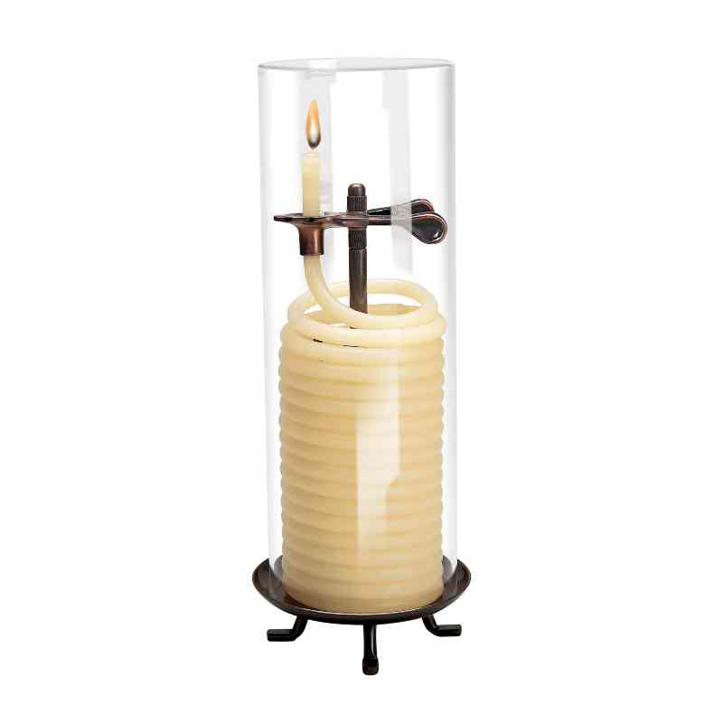 80 Hour Candle By The Hour Beeswax Candle with Glass Cylinder