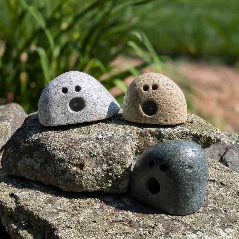 Set of 3 Granite Garden Ghosts
