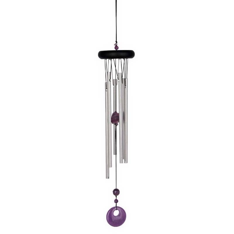 Silvertone and Amethyst Chakra Wind Chime