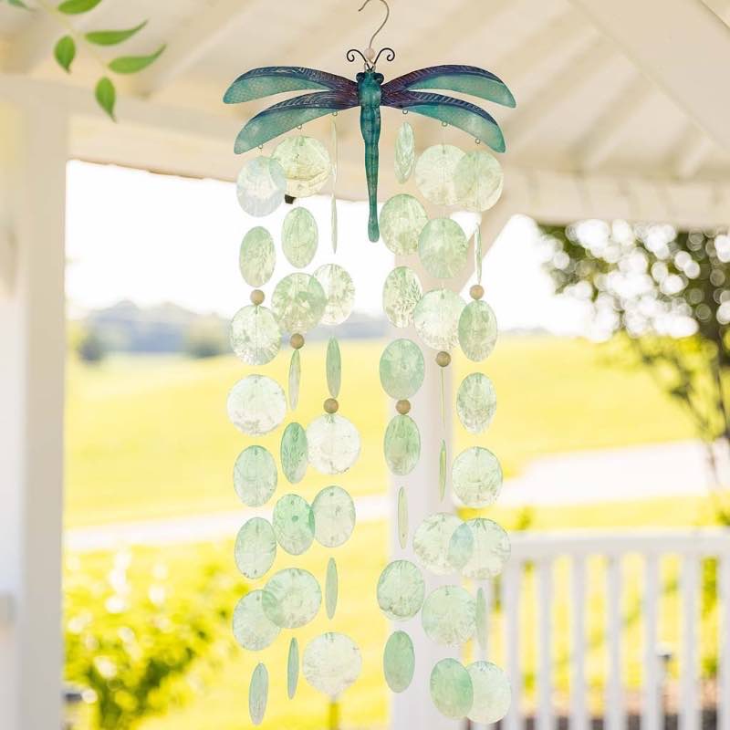 Dragonfly Capiz Shell Wind Chime