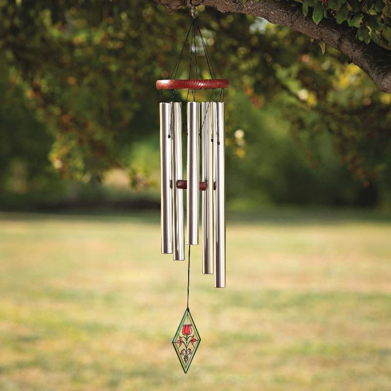 Wood and Aluminum Tulip Wind Chime