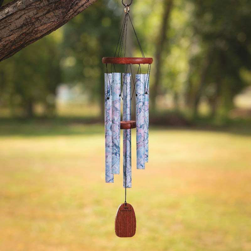 Blue Marble Wood and Aluminum Wind Chime