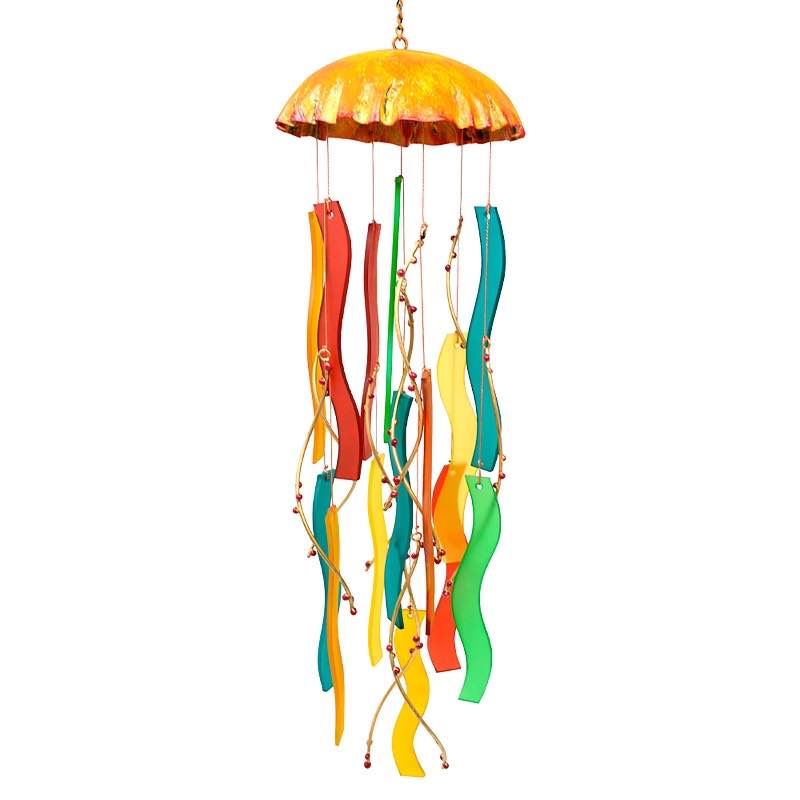 Coral Jellyfish Glass Wind Chime