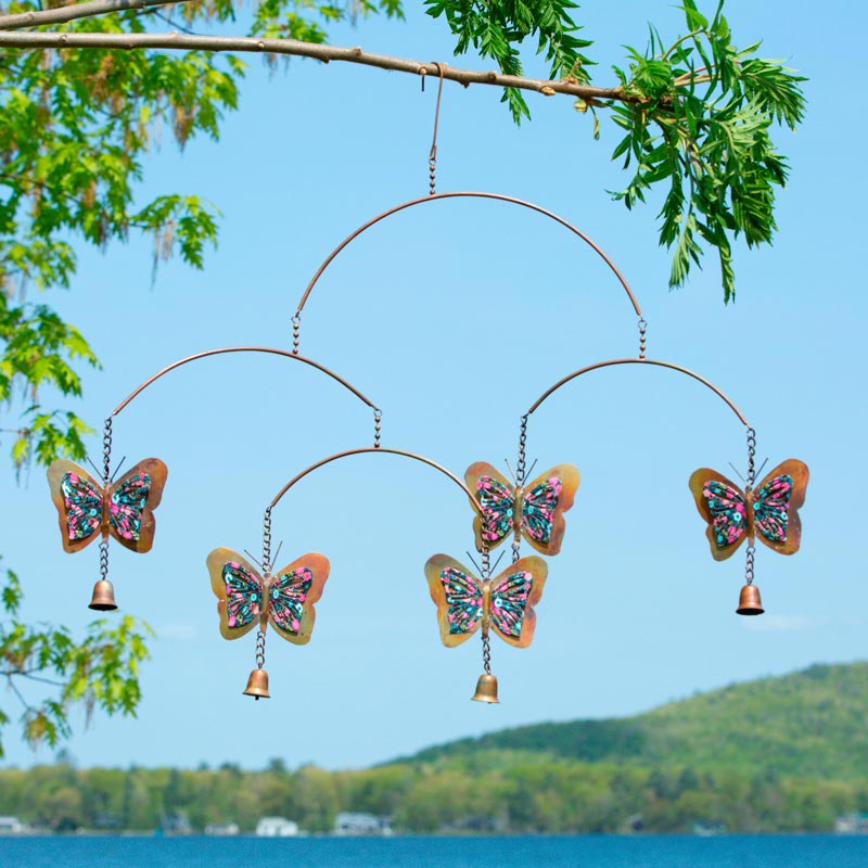 Colorful Metal Butterfly Mobile