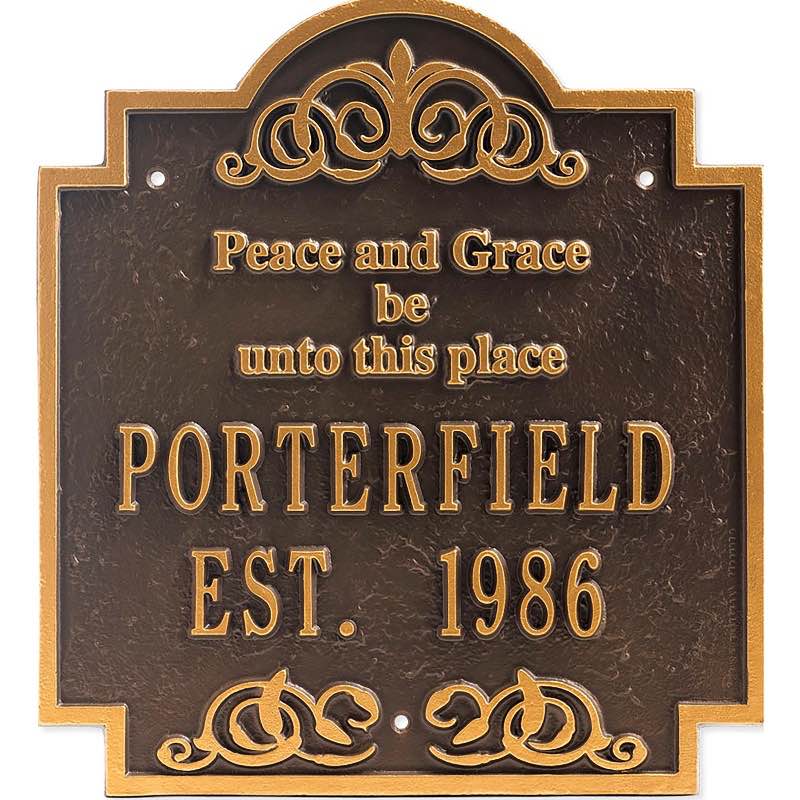 Peace & Grace Plaque - Black