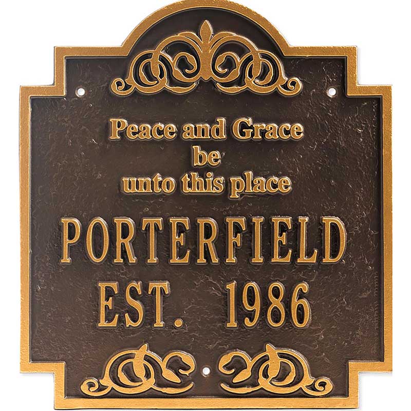 Peace & Grace Plaque - Bronze