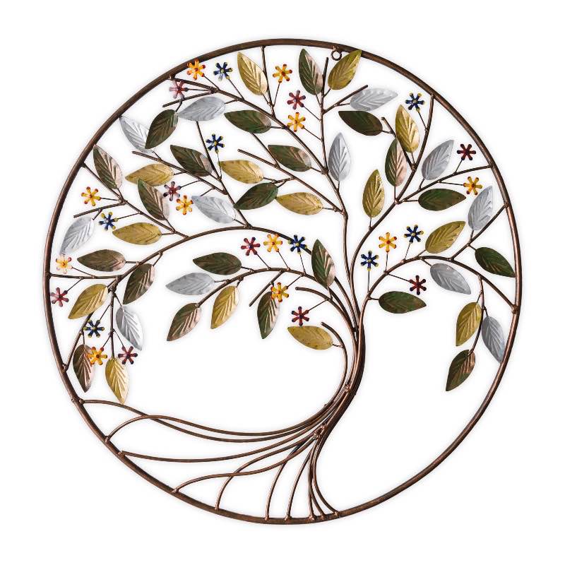 Round Metal Tree Wall Art