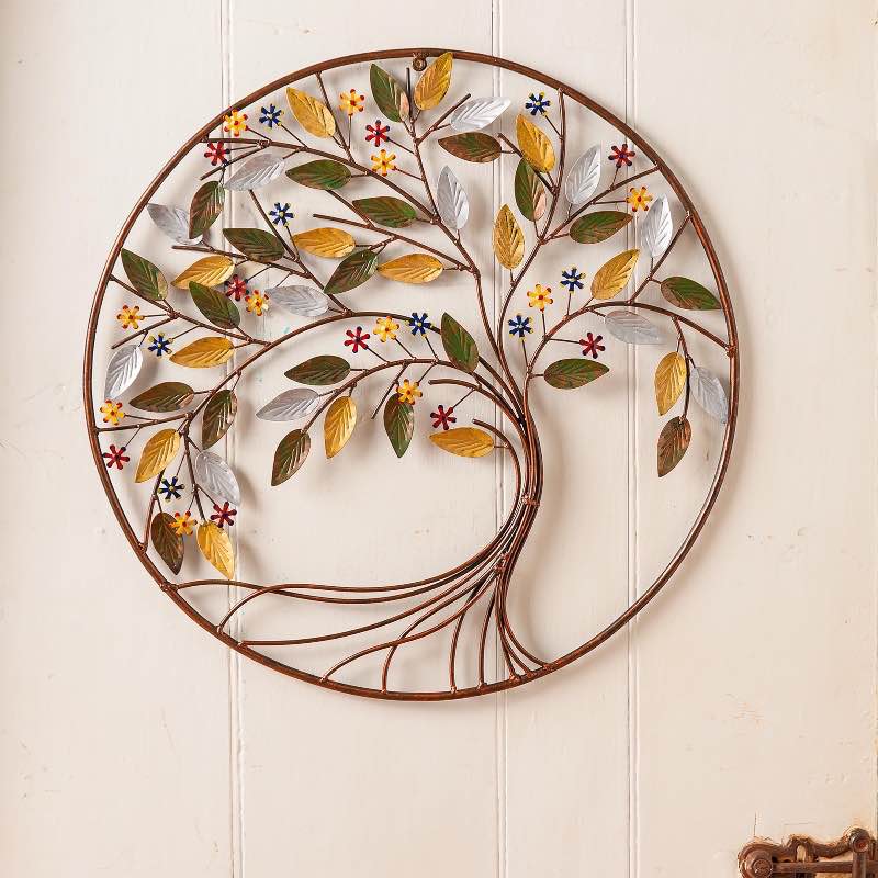 Round Metal Tree Wall Art