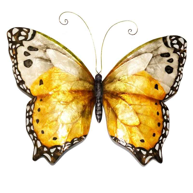Metal and Capiz Butterfly Wall Decor - Monarch