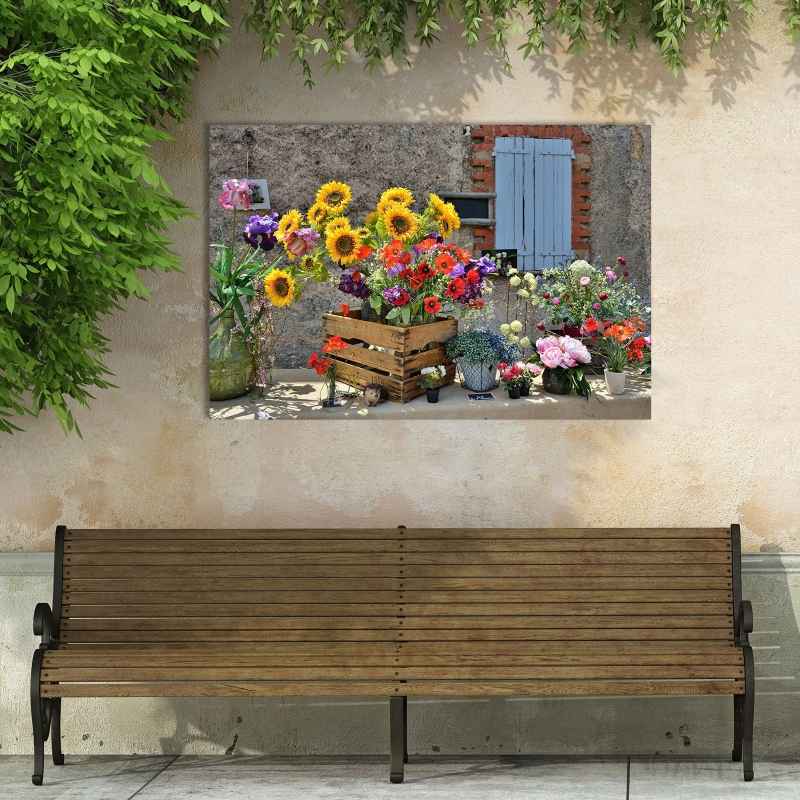 Country Market Photo Outdoor Canvas Wall Art