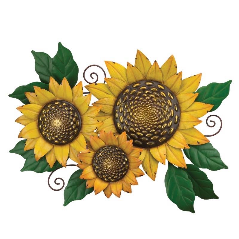 Metal Sunflower Wall Art (Indoor/Outdoor)