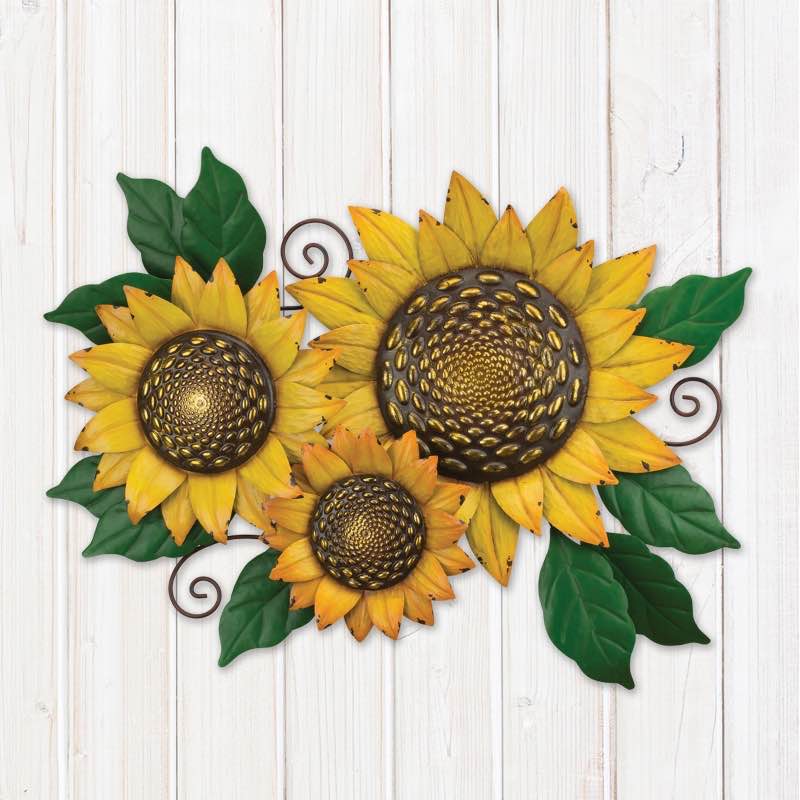 Metal Sunflower Wall Art (Indoor/Outdoor)