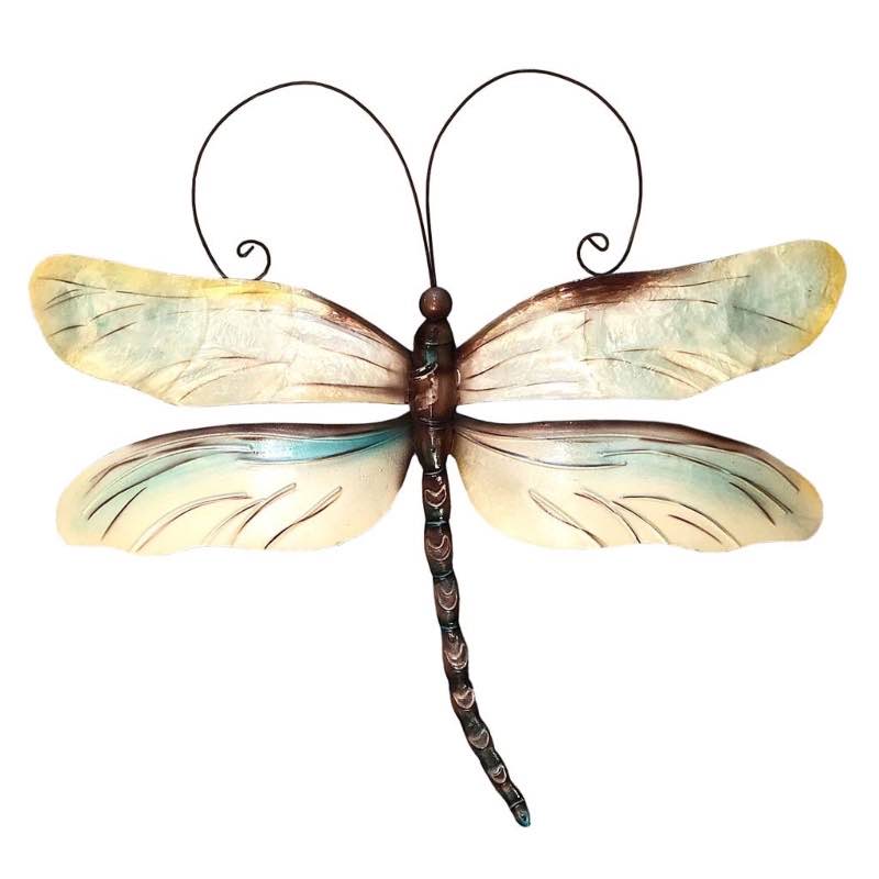 Metal and Capiz Dragonfly Wall Art