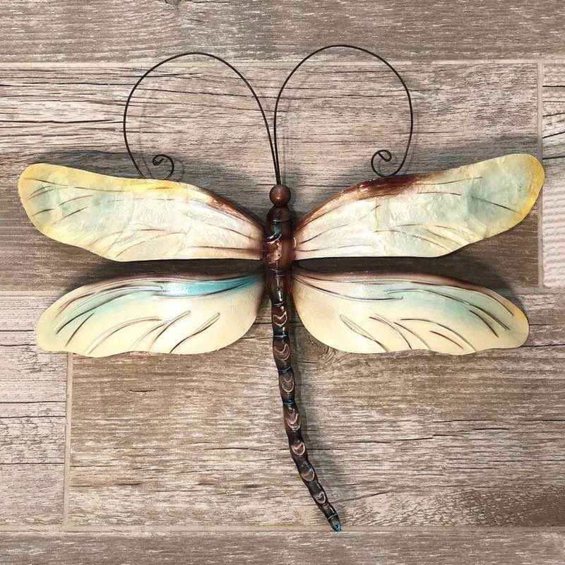 Metal and Capiz Dragonfly Wall Art