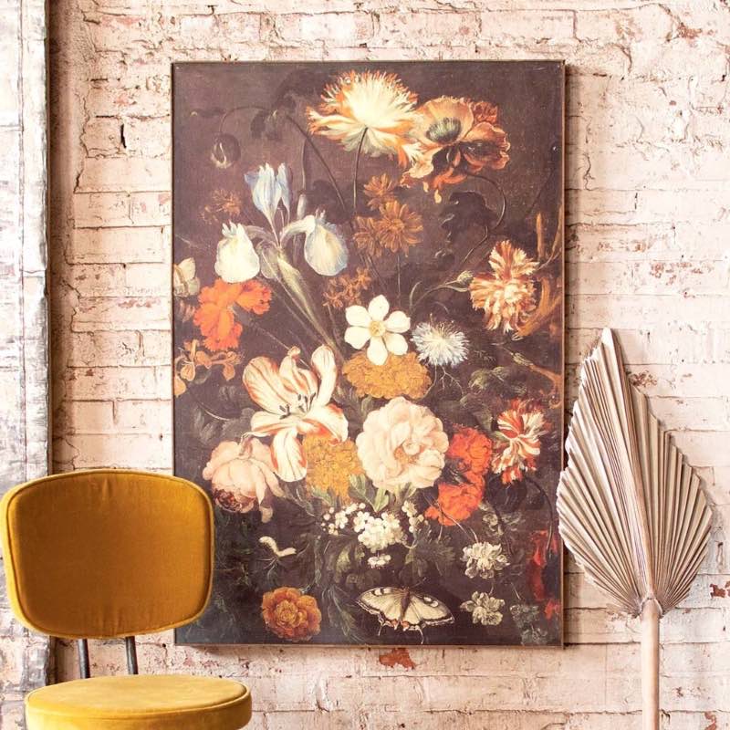 Large Old Masters Style Floral Wall Art Printed on Canvas