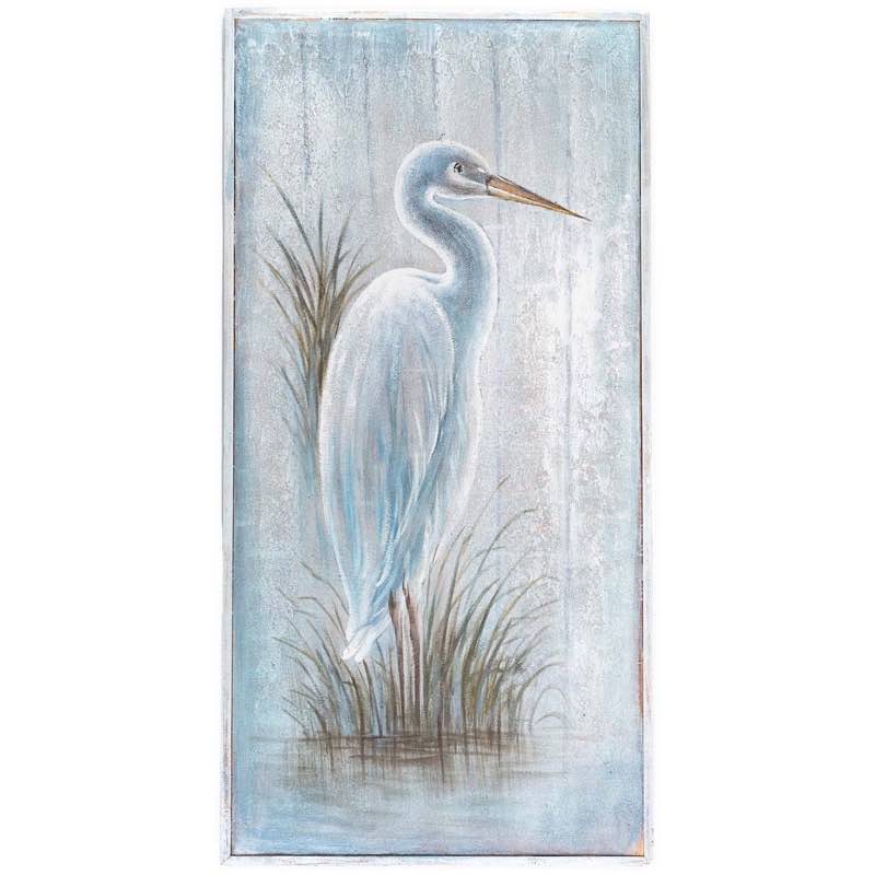 Heron Painting on Wood