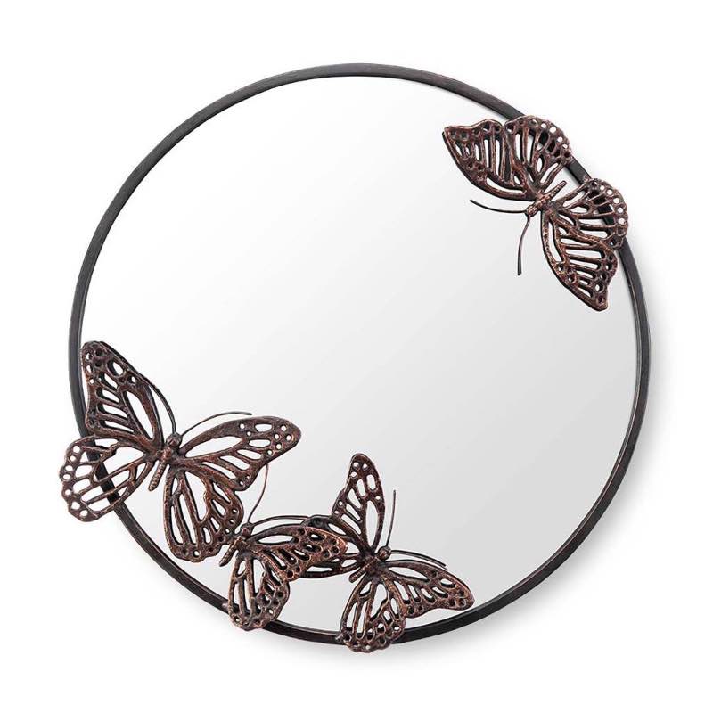 Handcrafted Metal-Framed Butterfly Wall MirrorHandcrafted Metal-Framed Butterfly Wall MirrorHandcra