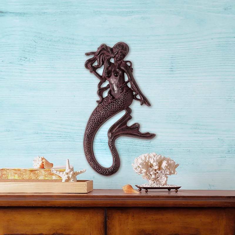 Cast Iron Mermaid Wall Art