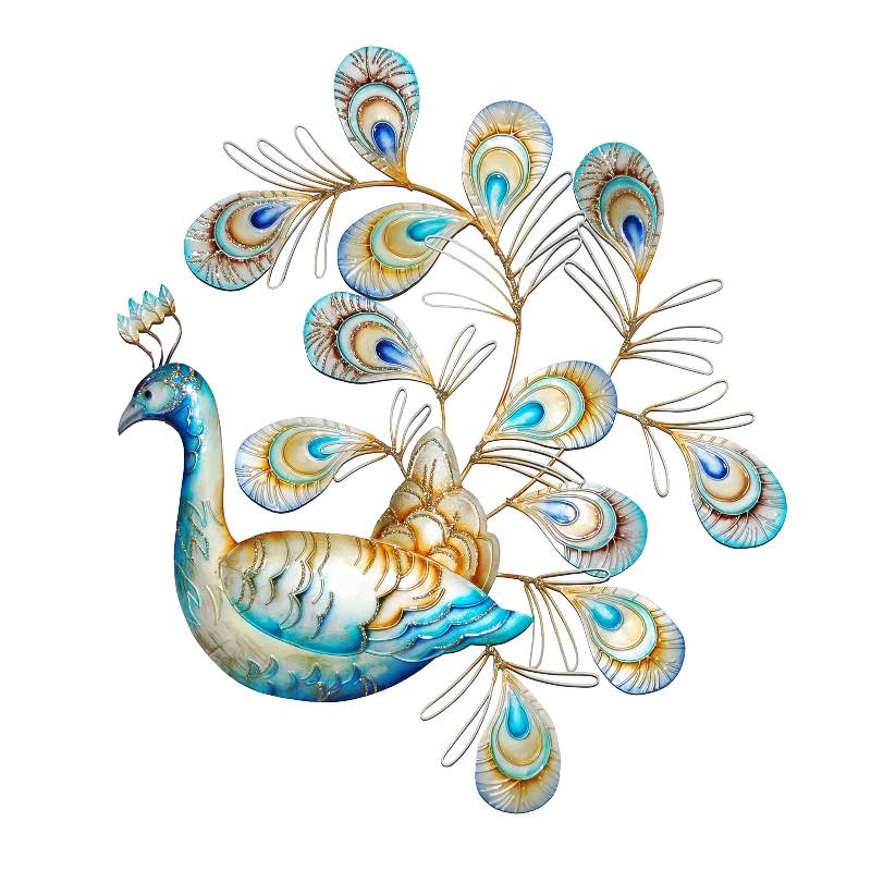 Capiz Shell Peacock Wall Art