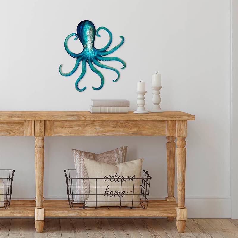 Blue Octopus Wall Art